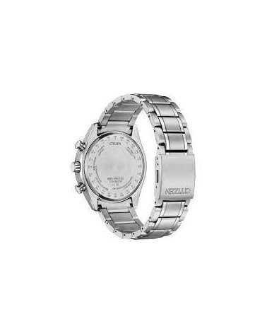 Citizen - Orologio Eco Drive Moon Phase cassa e bracciale Super Titanio quadrante rosso radiocontrollato