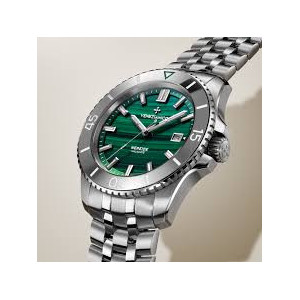 Venezianico - Orologio uomo Nereide Malachite cassa e bracciale acciaio movimento automatico