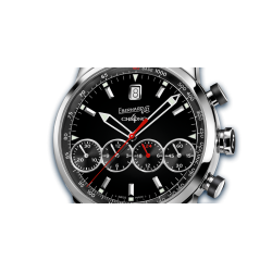 Eberhard - Orologio uomo Chrono 4 Grande Taille meccanico automatico acciaio cinturino caucciu nero