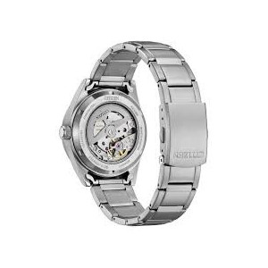 Citizen - Orologio uomo Marine meccanico automatico cassa e bracciale acciaio quadrante blu intenso