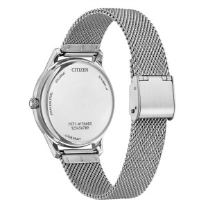 Citizen - Orologio donna Eco Drive cassa e bracciale acciaio quadrante rosa con cristalli