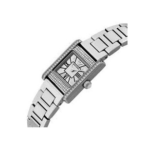 EMPORIO ARMANI - Orologio donna cassa e bracciale acciaio quadrante madreperla pave zirconi bianchi
