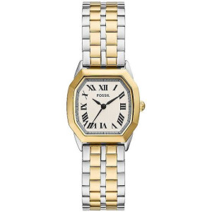 fossil-orologio-donna-harlow-cassa-e-bracciale-acciaio-silver-gold-quadrante-bianco-indici-e-numeri-romani-es5362