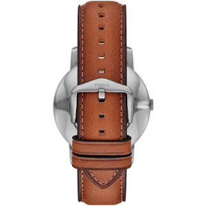 FOSSIL - Orologio uomo cassa acciaio finitura lucida e satinata quadrante verde cinturino pelle marrone