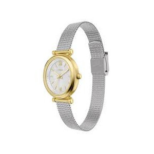 FOSSIL - Orologio donna Carlie Mini cassa dorata e bracciale acciaio finitura lucida quadrante madreperla bianco