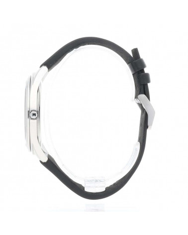 Citizen - Orologio uomo Super Titanio Slim Eco Drive cinturino pelle nero