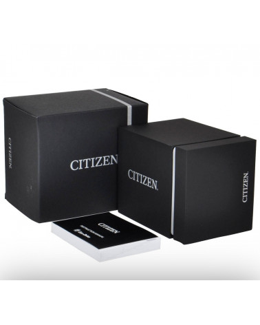 Citizen - Orologio uomo Eco Drive H800 Sport radiocontrollato super titanio quadrante nero bracciale