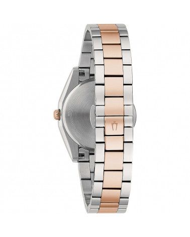 Bulova - Orologio donna Surveyor Lady cassa e bracciale acciaio bicolore quadrante madreperla indici diamanti