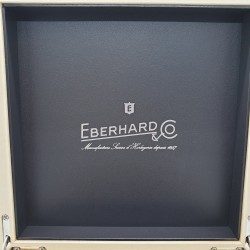 Eberhard - Orologio uomo Scafograf 300 acciaio automatico bracciale e cinturino caucciu nero quadrante nero