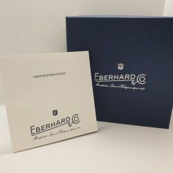 Eberhard - Orologio uomo Scafograf 300 acciaio automatico bracciale e cinturino caucciu nero quadrante nero