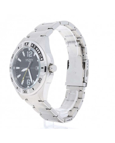 Vagary - Orologio uomo Aqua 39 cassa e bracciale acciaio movimento al quarzo quadrante nero