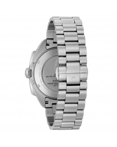 Bulova - Orologio uomo Lunar Pilot crono movimento precisionist cassa e bracciale acciaio quadrante nero