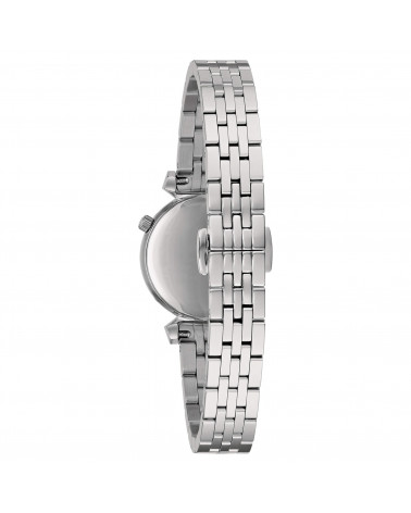 Bulova - Orologio donna Regatta Lady quarzo cassa e bracciale acciaio quadrante madreperla nera con diamanti