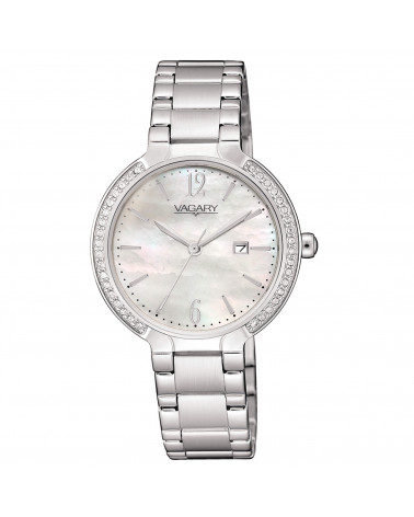 Vagary by Citizen - Orologio donna acciaio con cristalli bianchi quadrante madreperla quarzo