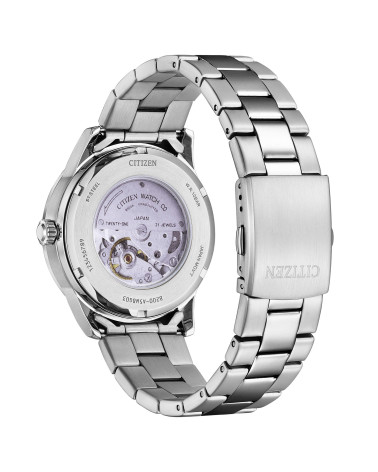 Citizen - Orologio uomo acciaio Automatico meccanico ricarica automatica 21 rubini quadrante blu
